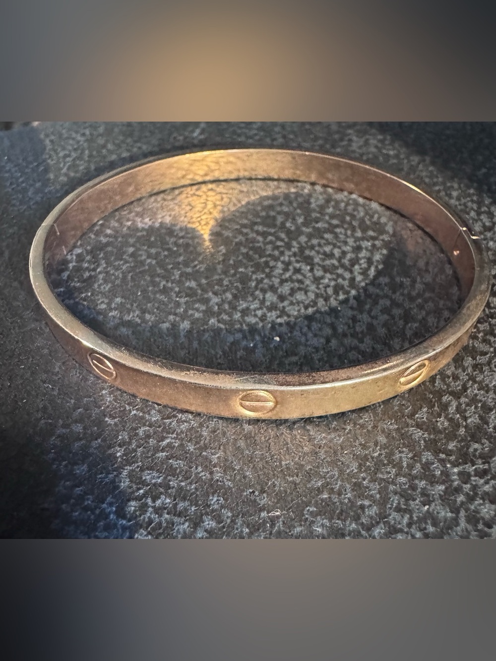 Cartier look alike Gold Screw-Accent Bangle Bracelet 18k GP